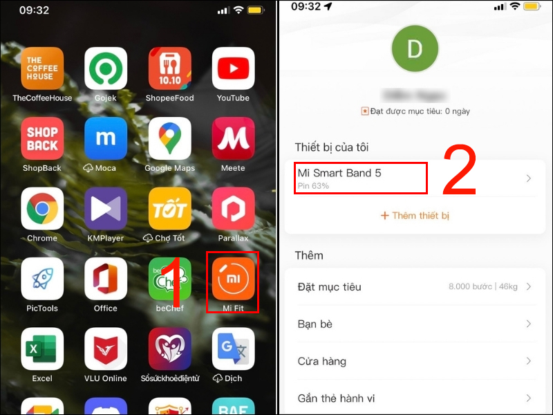 Truy cập Mi Fit trên điện thoại